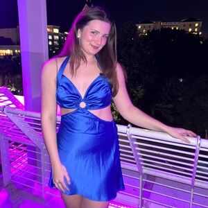 Princess Polly Royal Blue Halter Dress